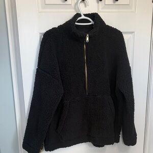 Aerie Black Sherpa Hoodie